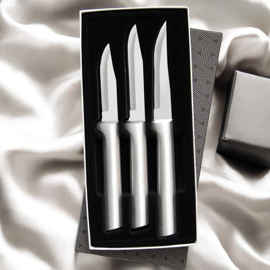Set Galore pentru decojit, oțel inoxidabil, mâner aluminiu periat (S01)